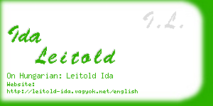 ida leitold business card